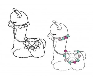 Stickdatei - Lama 3 Line Art